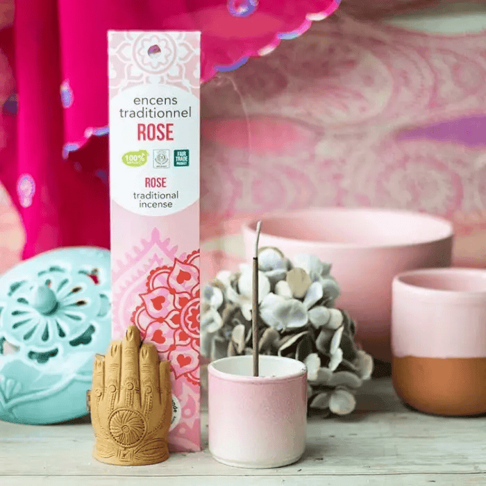 AROMANDISE - INDIA VILÁGA - RÓZSA füstölőpálcika- Szeretet - 18 db/csomag - Florasense